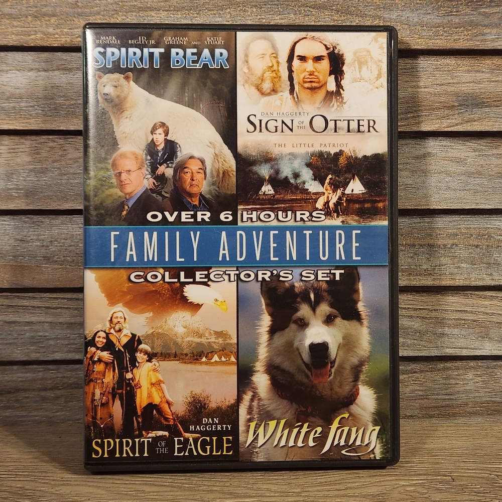Family Adventure Collectors Set White Fang Spirit Bear Sign of the Otter 4 Movie